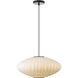 Lys 1 Light 18 inch White Pendant Light Ceiling Light, Small
